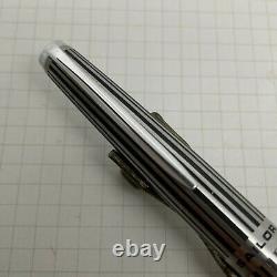 1368 Sailor Fountain Pen Stainless Steel Black Stripe Vintage Made in Japan