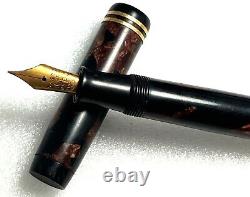 1920's Parker Flat top DUOFOLD Burgundy and Black fountain pen