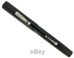 1920s WATERMAN 58 BLACK CHASED HARD RUBBER M-BBB+ FLEX NIB FOUNTAIN PEN RESTORED