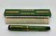 1925 Nos Parker Black Tipped Jade Pre-duofold Fountain Pen Boxed Mint Unused