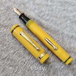 1930's Diamond Point Mandarin Yellow Fountain Pen Set