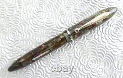 1930's Sheaffer Balance Fountain Pen Red Veined Celluloid & 14k Nib (WORKS)