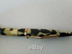 1935 Sheaffer Lifetime Balance Senior Oversize Pearl Black Fountain Pen + Pencil