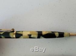 1935 Sheaffer Lifetime Balance Senior Oversize Pearl Black Fountain Pen + Pencil