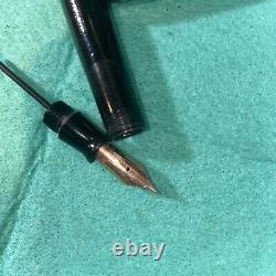 1945 PARKER VACUMATIC BLACK MAJOR-GT-Fountain Pen RESTORED-1945 14K FP Arrow NIB