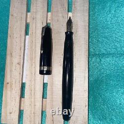 1945 PARKER VACUMATIC BLACK MAJOR-GT-Fountain Pen RESTORED-1945 14K FP Arrow NIB