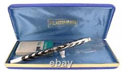 1970 Platinum (japan) Sterling & Black Enamel 18k Nib Fountain Pen New Old Stock