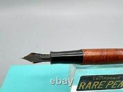 1980 Tiffany & Co by Diplomat Germany OS Briar Wood Fountain Pen 18K med nib NEW