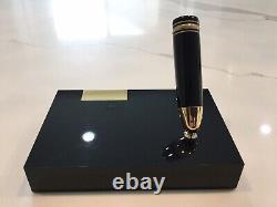 1980's MONTBLANC Pen Stand for 149 Fountain Pen / BLACK & GOLD rare