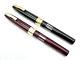 2 Vintage C1965 Sheaffer Compact Ii Black Nos & Burgundy Used Fountain Pen 14k