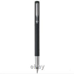 20 Pcs Parker Pen Vector Fountain Pen Matte Black Silver Clip With Fine Nib