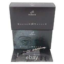 2001 Parker Duofold Special Edition Black Mosaic Fountain Pen New In Box