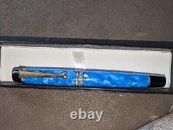 2022 LeBOEUF PILGRIM SERIES FOUNTAIN PEN Cobalt Navy Pearl F or M