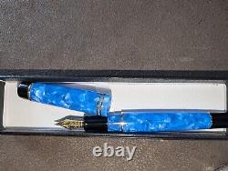 2022 LeBOEUF PILGRIM SERIES FOUNTAIN PEN Cobalt Navy Pearl F or M