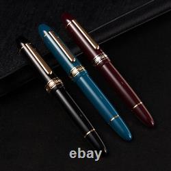 2023 Wingsung 630 Fountain Pen 14K Gold Nib Resin Pen Piston Gold Clip Gifts NEW