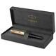 51 Fountain Pen Deluxe Black Barrel With Gold Trim Fine 18k Gold Nib With