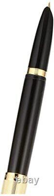 51 Fountain Pen Deluxe Black Barrel with Gold Trim Fine 18k Gold Nib with