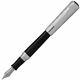 5280 Aspen Rhodium And Black Medium Fountain Pen