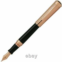 5280 Aspen Rose Gold and Black Medium Fountain Pen