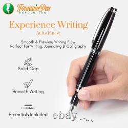 Ambassador Ultra Flex Nib Fountain Pen Black Versatile Refillable Fountain Pen