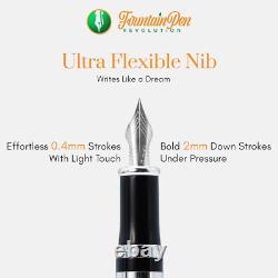 Ambassador Ultra Flex Nib Fountain Pen Black Versatile Refillable Fountain Pen