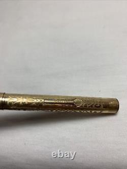 Antique Eclipse 14k Gold Filled Fountain Pen 14k Gold