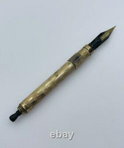 Antique Gold Filled Scroll Shaped Propel Fountain Pen