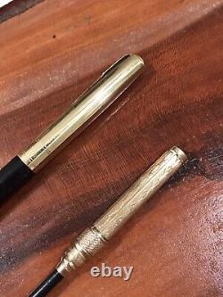 Antique Gold Legal Ink Pen Aikin Lambert & Co. #4 & Waterman's 1/10 14k GF Penci