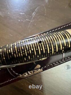 Antique PARKER VACUMATIC Fountain Pen Black/Gold Celluloid Original Packaging