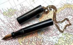 Antique Parker Black Giant Hard Rubber Fountain Pen, USA (CM3403)