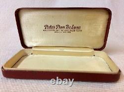 Antique Salz Bros. Peter Pan Deluxe Fountain Pen & Pencil Set On Ribbon