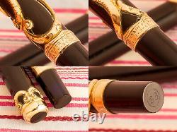 Antique Vintage Parker Lucky Curve 33 Gold Filigree Eyedropper Fountain Pen