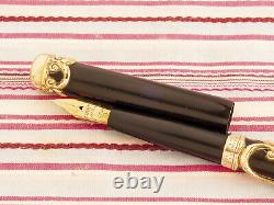 Antique Vintage Parker Lucky Curve 33 Gold Filigree Eyedropper Fountain Pen