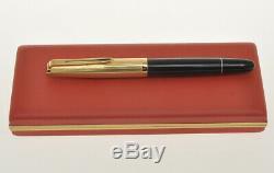 Aurora 88P 1960 piston filler fountain pen black & gold gold nib mint in box