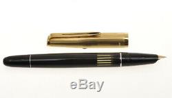 Aurora 88P 1960 piston filler fountain pen black & gold gold nib mint in box