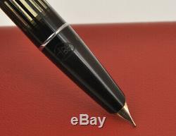 Aurora 88P 1960 piston filler fountain pen black & gold gold nib mint in box