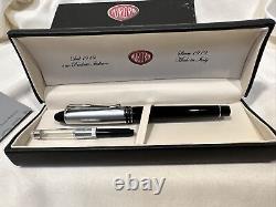 Aurora Ipsilon Fountain Pen Black Resin Chrome trim B11C