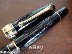 Aurora Optima Black Vermeil Fountain Pen