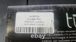Aurora Tu Fountain Pen Black With Rose Gold Cap Nib size M