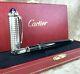 Authentic Cartier Fountain Pen Roadster Circular Graine 18knib Withbox&paper(mint)