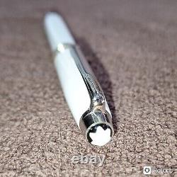 Authentic White & Silver Montblanc Fountain Pen, Mumbai Openbox, Serial Number