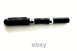Beautiful Black Conklin Mark Twain Fountain Pen. 925 Silvertrim. 14 K Gold Nib