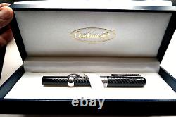 Beautiful Black Conklin Mark Twain Fountain Pen. 925 Silvertrim. 14 K Gold Nib