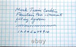 Beautiful Black Conklin Mark Twain Fountain Pen. 925 Silvertrim. 14 K Gold Nib