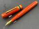 Bexley Usa Prototype Deco Band Xl Fountain Pen #6 1.1mm Oblique Duofold Orange