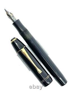 Big Ben BENCO BLACK Danish Denmark Fountain Pen BF Large Reticulated Ink Window