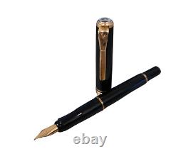 Black & Gold Fountain Pen 14 Kt Gold Nib