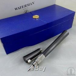 Boxed Waterman Serenite Grey Titanium ST Sample Fountain Pen 18K Fine Nib