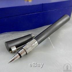 Boxed Waterman Serenite Grey Titanium ST Sample Fountain Pen 18K Fine Nib