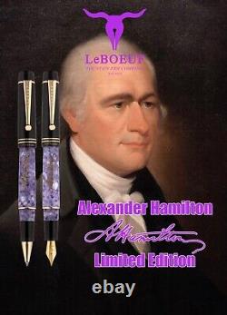 Brand New LeBOEUF ALEXANDER HAMILTON LIMITED EDITION FOUNTAIN PEN F or M NIB